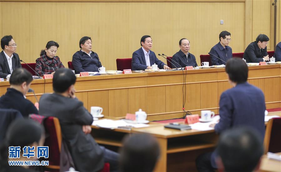 3月17日，中共中央政治局委員、中央書記處書記、中宣部部長劉奇葆在北京出席中華優(yōu)秀傳統(tǒng)文化傳承發(fā)展工作座談會。 新華社記者丁林攝