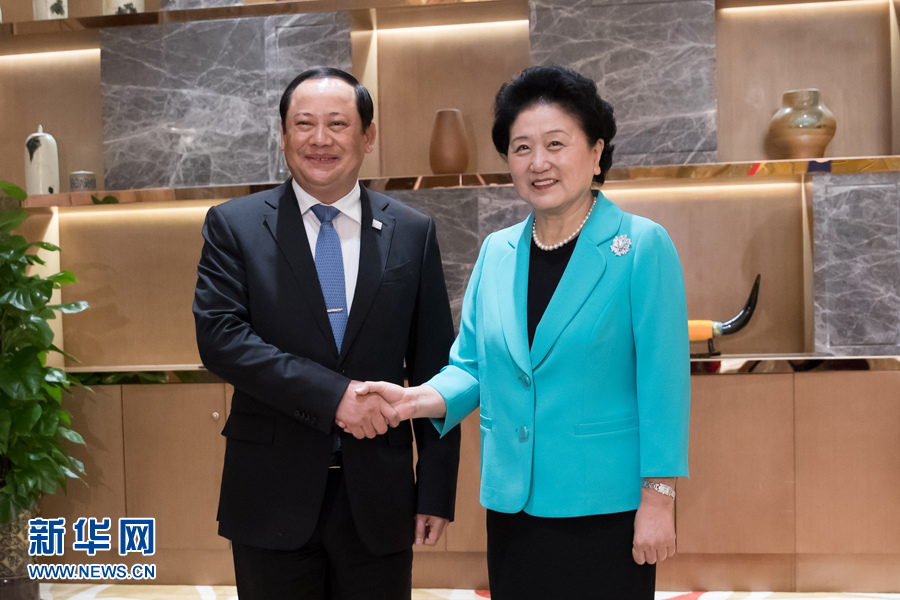 7月28日，國務(wù)院副總理劉延?xùn)|在貴陽會見來華出席第十屆中國－東盟教育交流周的老撾副總理宋賽。 新華社記者劉續(xù)攝