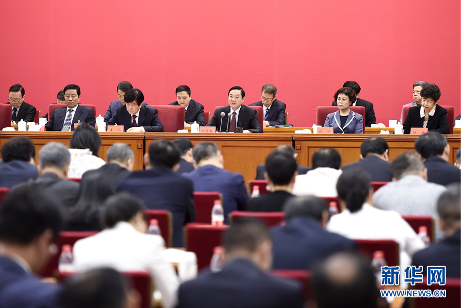 9月20日，中國電視藝術(shù)家協(xié)會第六次全國代表大會在北京召開。中共中央政治局委員、中央書記處書記、中宣部部長劉奇葆出席開幕式并講話。新華社記者 燕雁 攝
