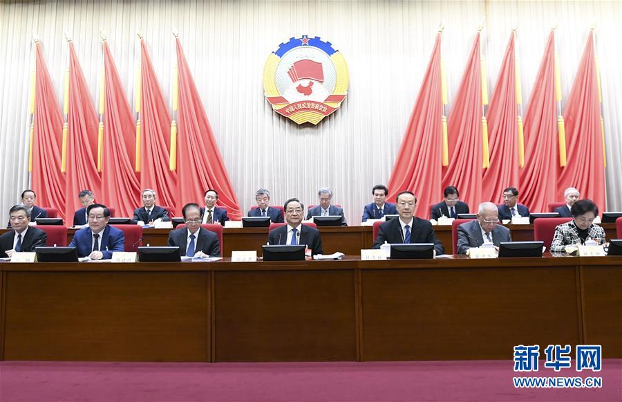 1月22日，政協(xié)第十二屆全國委員會常務(wù)委員會第二十四次會議在北京開幕。全國政協(xié)主席俞正聲出席開幕會。 新華社記者 燕雁 攝