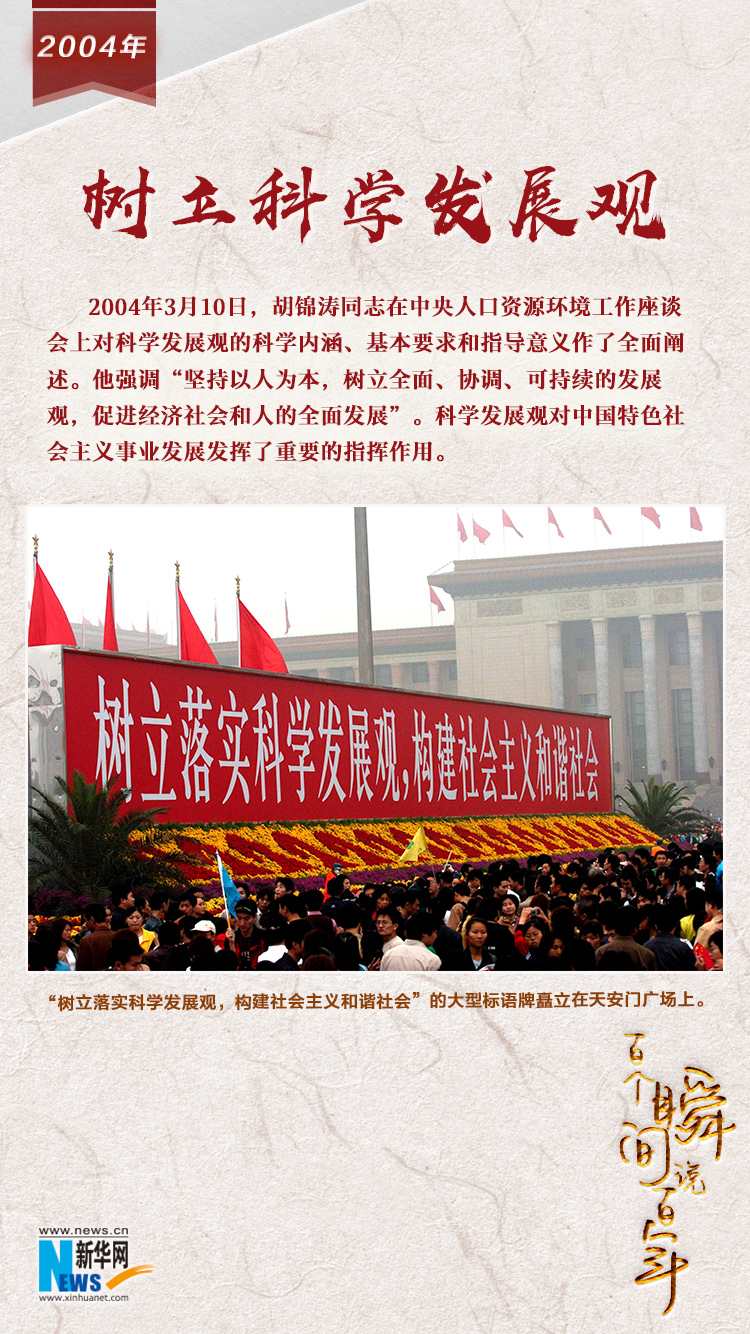 2004，樹(shù)立科學(xué)發(fā)展觀