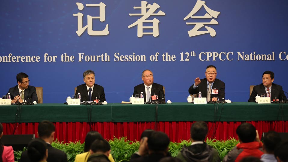 解振華、秦大河、吳曉青、胡存智、白巖松答記者問(wèn)