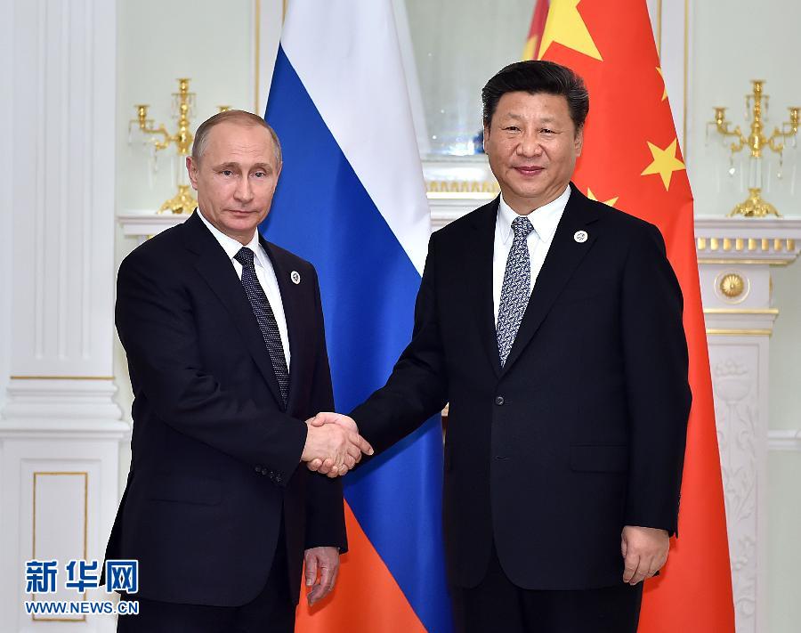 6月23日，國(guó)家主席習(xí)近平在烏茲別克斯坦塔什干會(huì)見(jiàn)俄羅斯總統(tǒng)普京。新華社記者李濤攝