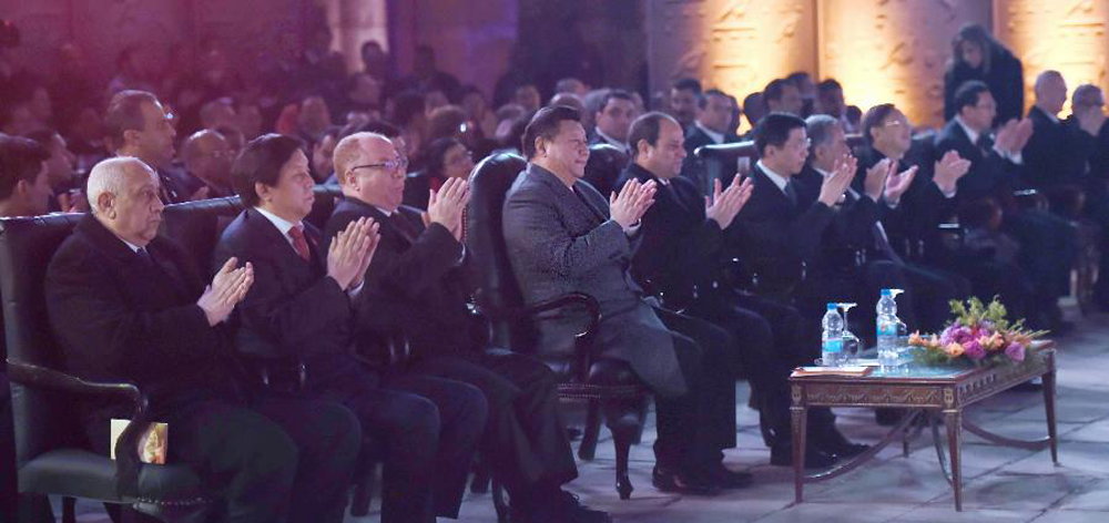 習近平和埃及總統(tǒng)塞西共同出席中埃建交60周年慶?；顒? />
<div   id=