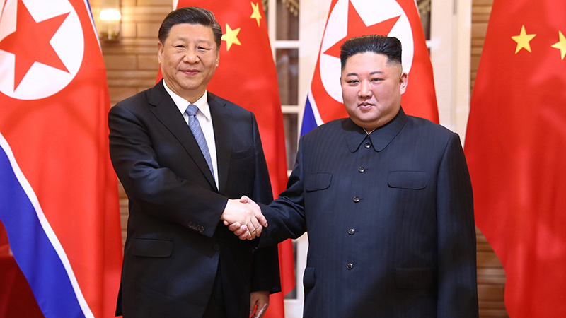 習(xí)近平同朝鮮勞動(dòng)黨委員長、國務(wù)委員會(huì)委員長金正恩舉行會(huì)談